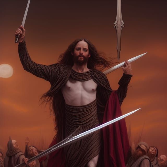 Ultra-Realistic Messiah in Dark Fantasy Style