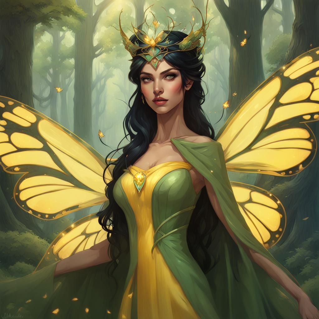 Elven Queen Portrait in Hyperdetailed Digital Art