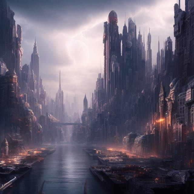 Epic Future City: Digital Matte Painting