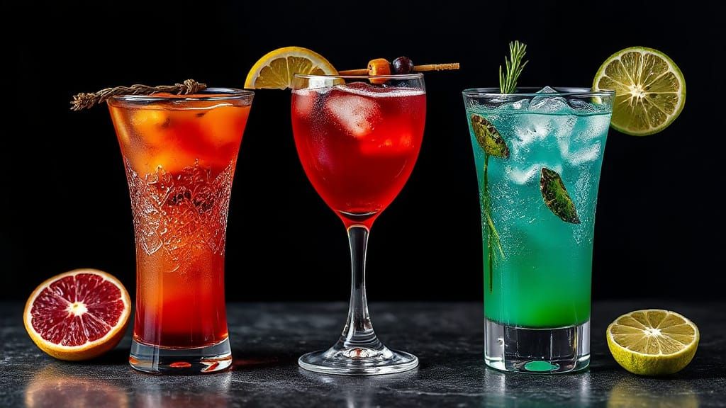 Hyperrealistic Cocktails with Exotic Garnishes