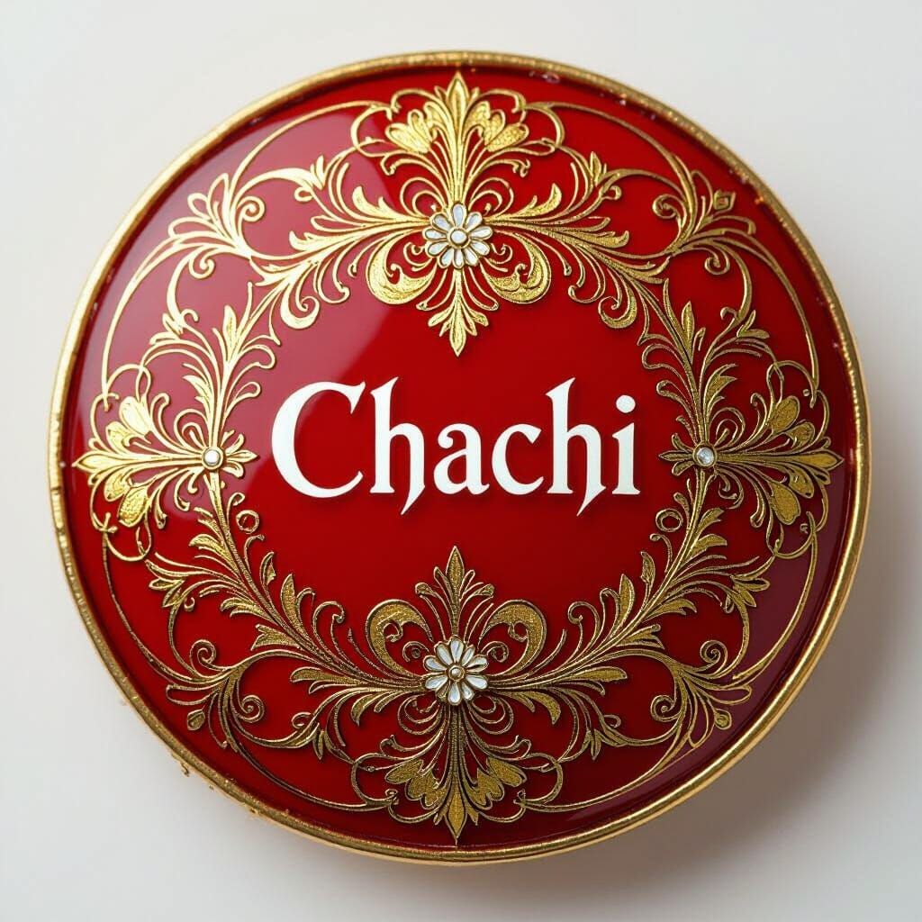 Ornate Circular Brooch in Art Nouveau Style