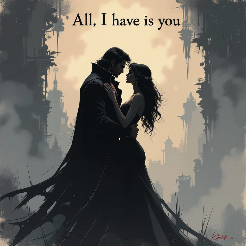 Emotional Fantasy Art with Bold Linework