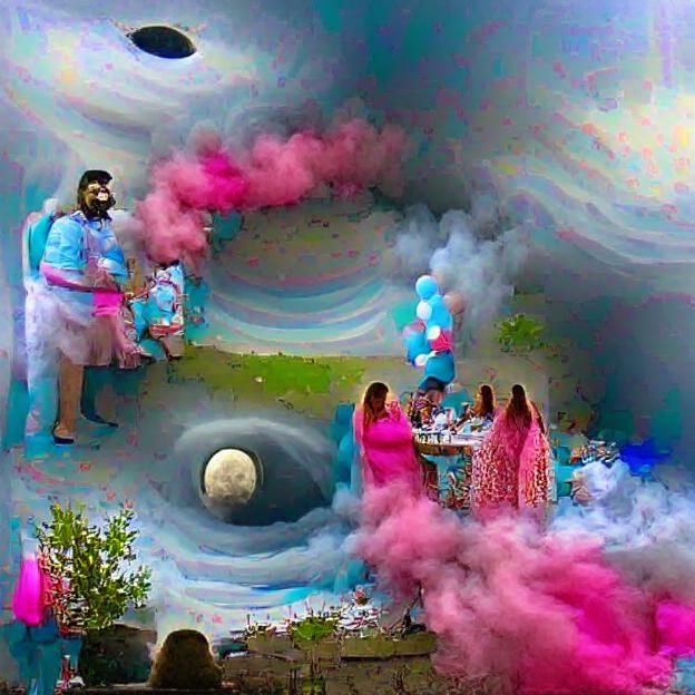 Psychedelic Moomins Gender Reveal