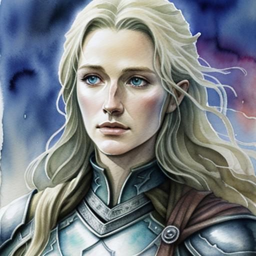 Eowyn in Isengard: Deep Saturation Watercolor