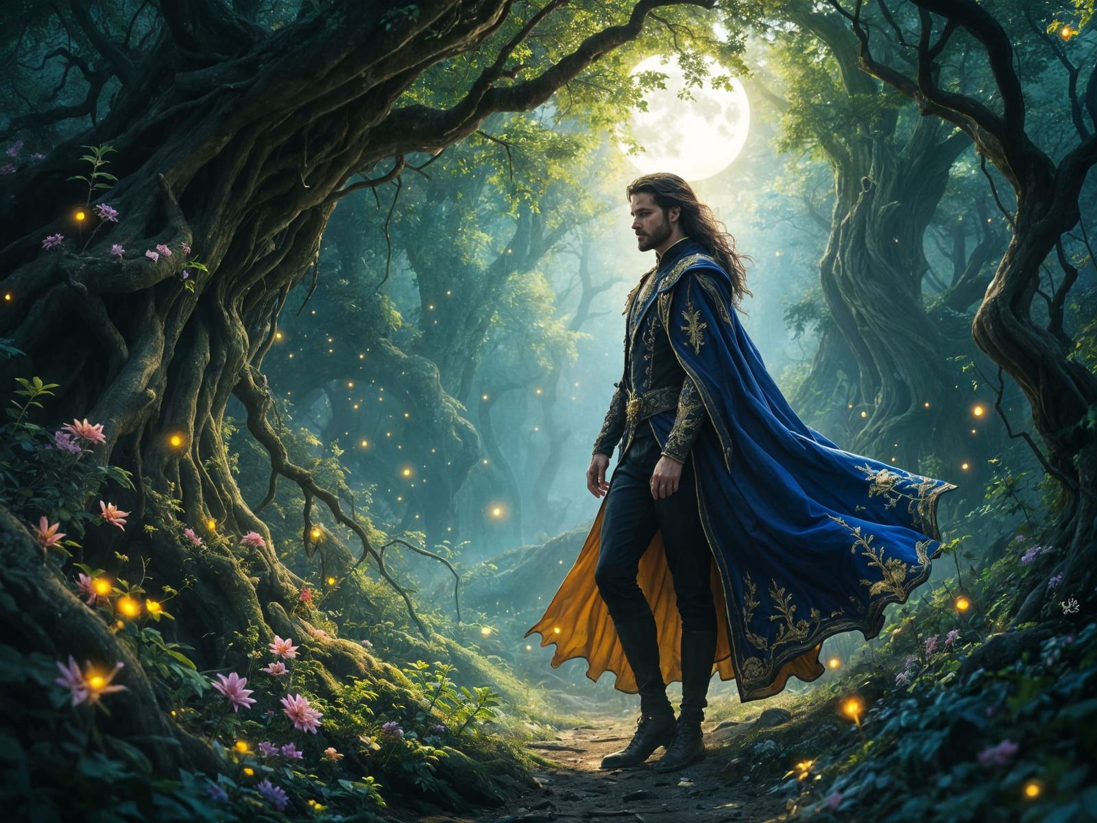 The Enchanted Prince in Moonlit Fantasy