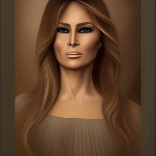 Melania Trump Portrait in Renaissance Style
