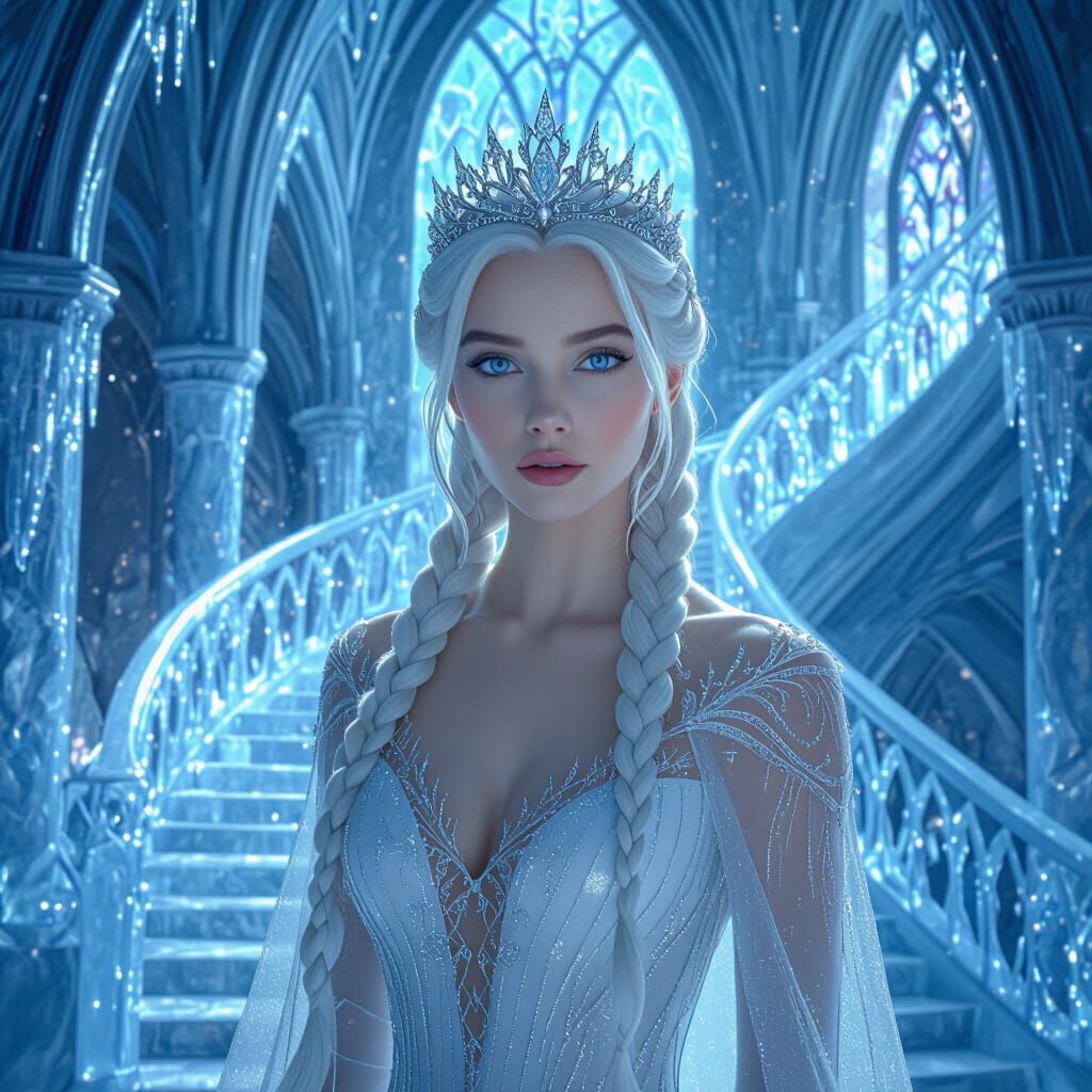 Ice Queen in Grand Ice Castle Hall
