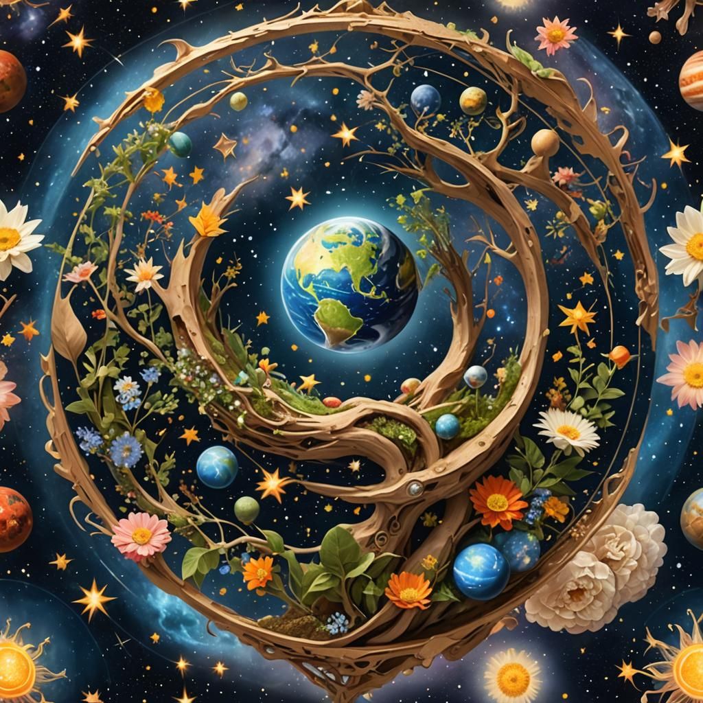 Cosmic Cradle: Earth as Nurturing Womb of Existence