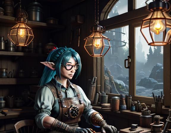 Gnome Repairs Automaton: Epic 3D Videogame Graphics