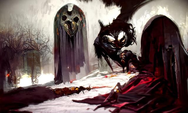 Sinister Sweet Dreams in Digital Painting Style