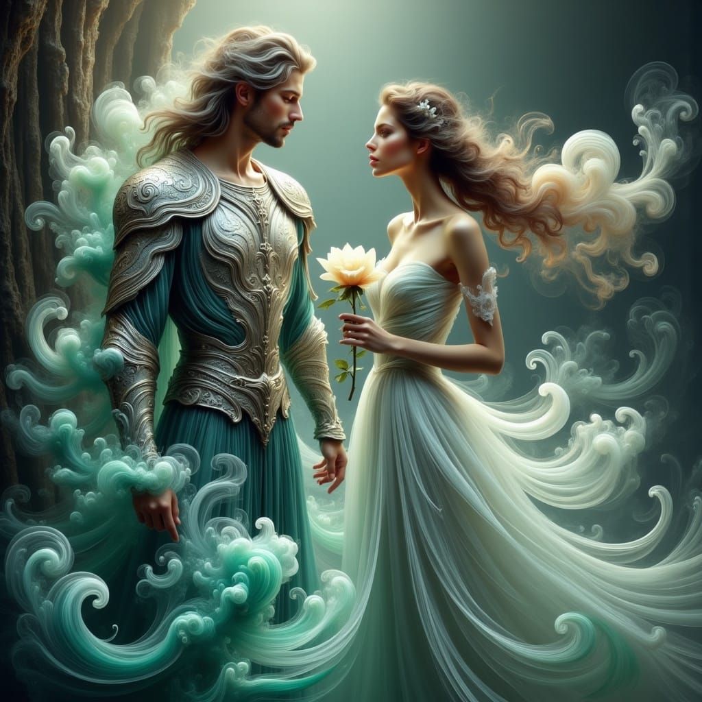 Enchanted Valley: A Serene Hero and Maiden