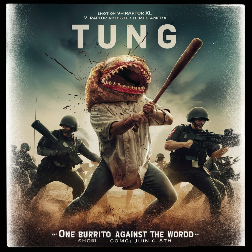 Epic Cinematic Scene: Burrito Battles Military Force