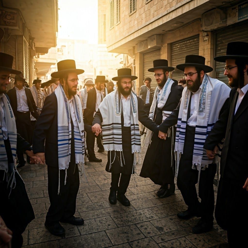 Haredi Jews Gather in Joyful Circle Dance in Meron