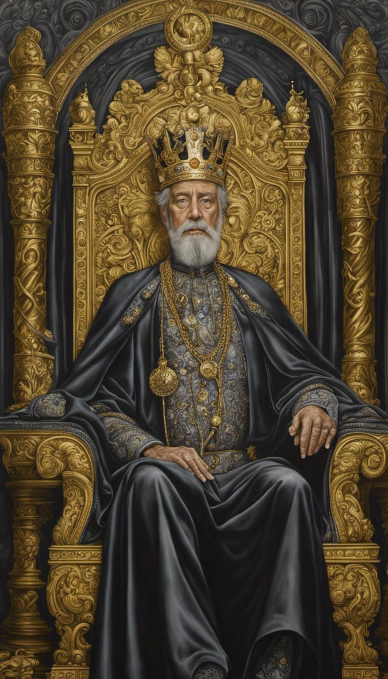 king on a golden throne