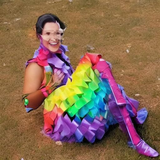 rainbow vex unity android woman laughing at a spiny fellow f...