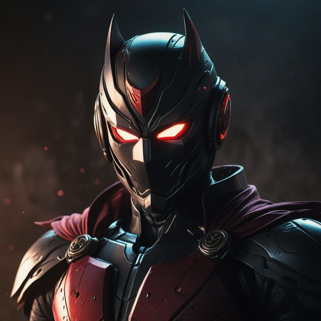 Menacing Kamen Rider Evolt in Comic Book Style