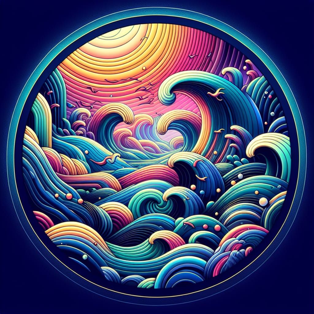 Colorful Marine Scene in 3D Animation Style