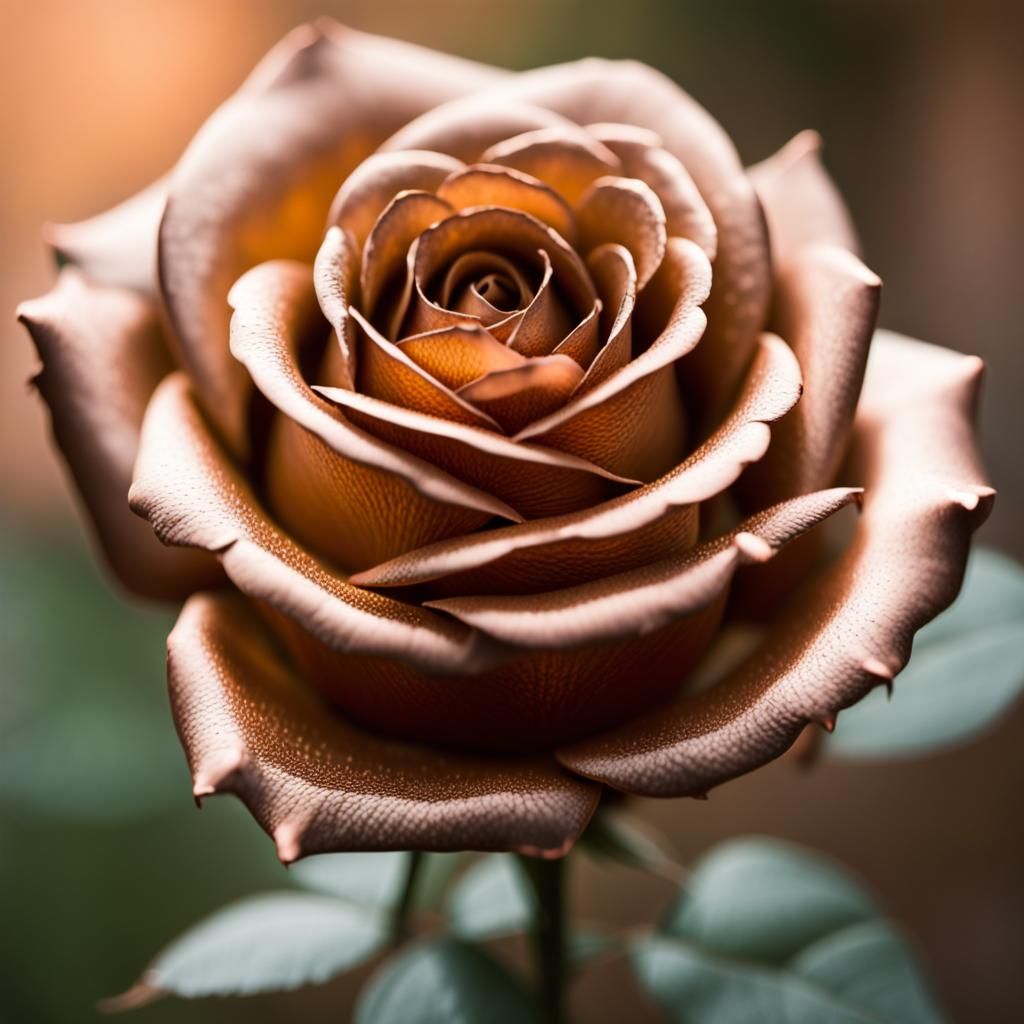 Bronze Rose Close-Up: Professional Photography