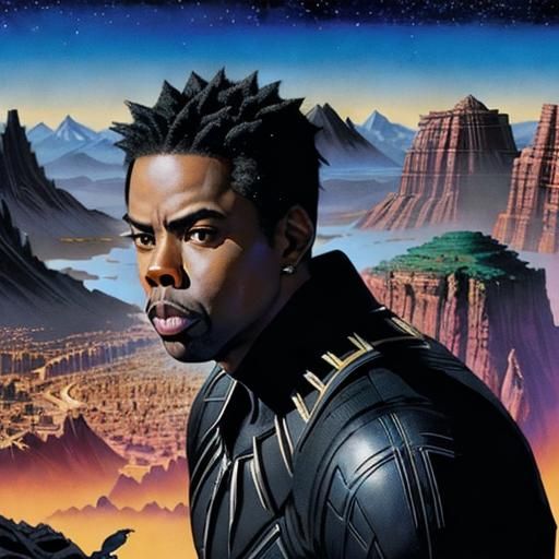 Chris Rock as Black Panther: Jim Lee Style