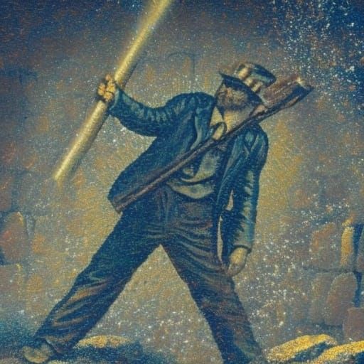 Miner in Gold Dust Mine: Art of Illusion