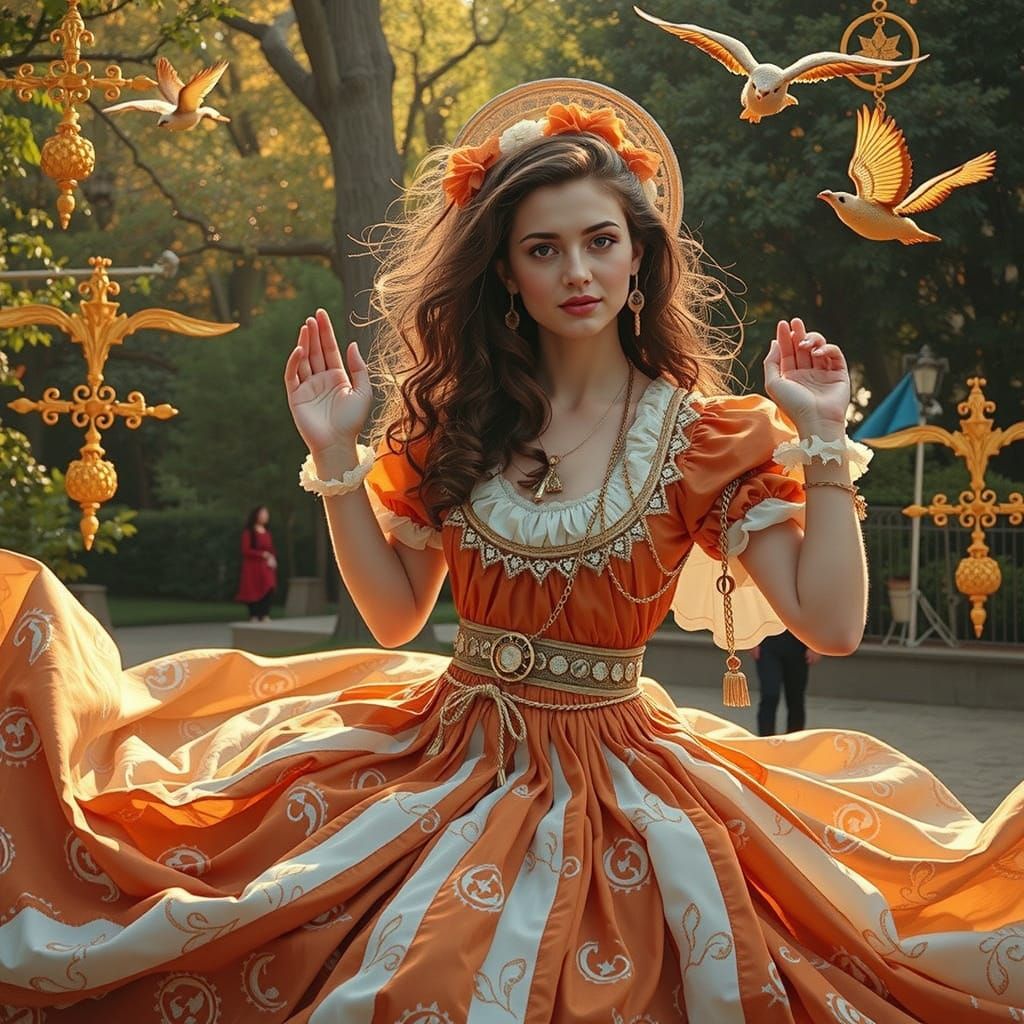 Abstract Geometric Curves and Spirals in Mathematical Art