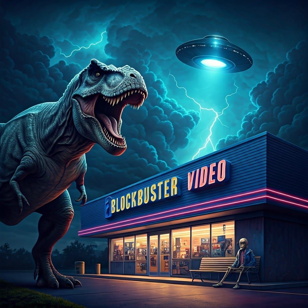 Mysterious Blockbuster Video Store Under Turbulent Electric ...