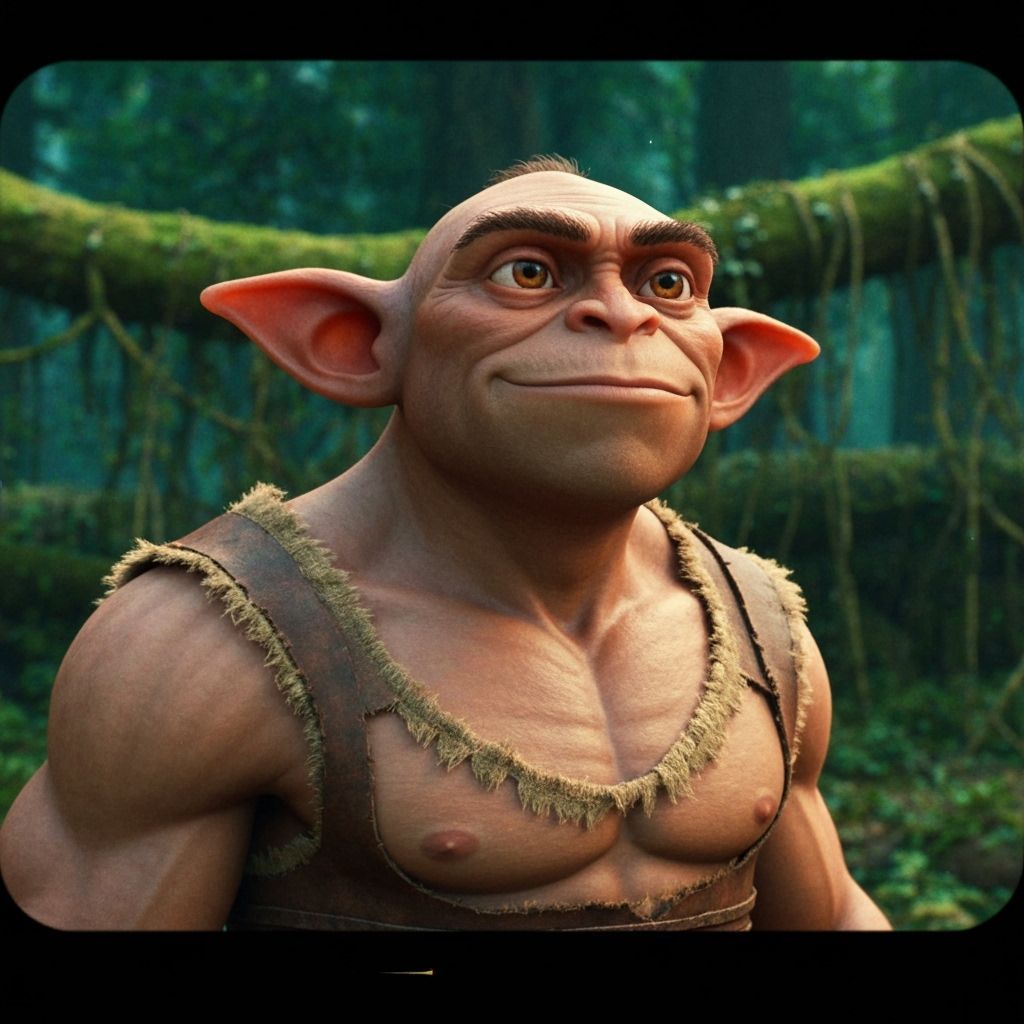 Heroic Cyborg in Cinematic Retro-Future Style