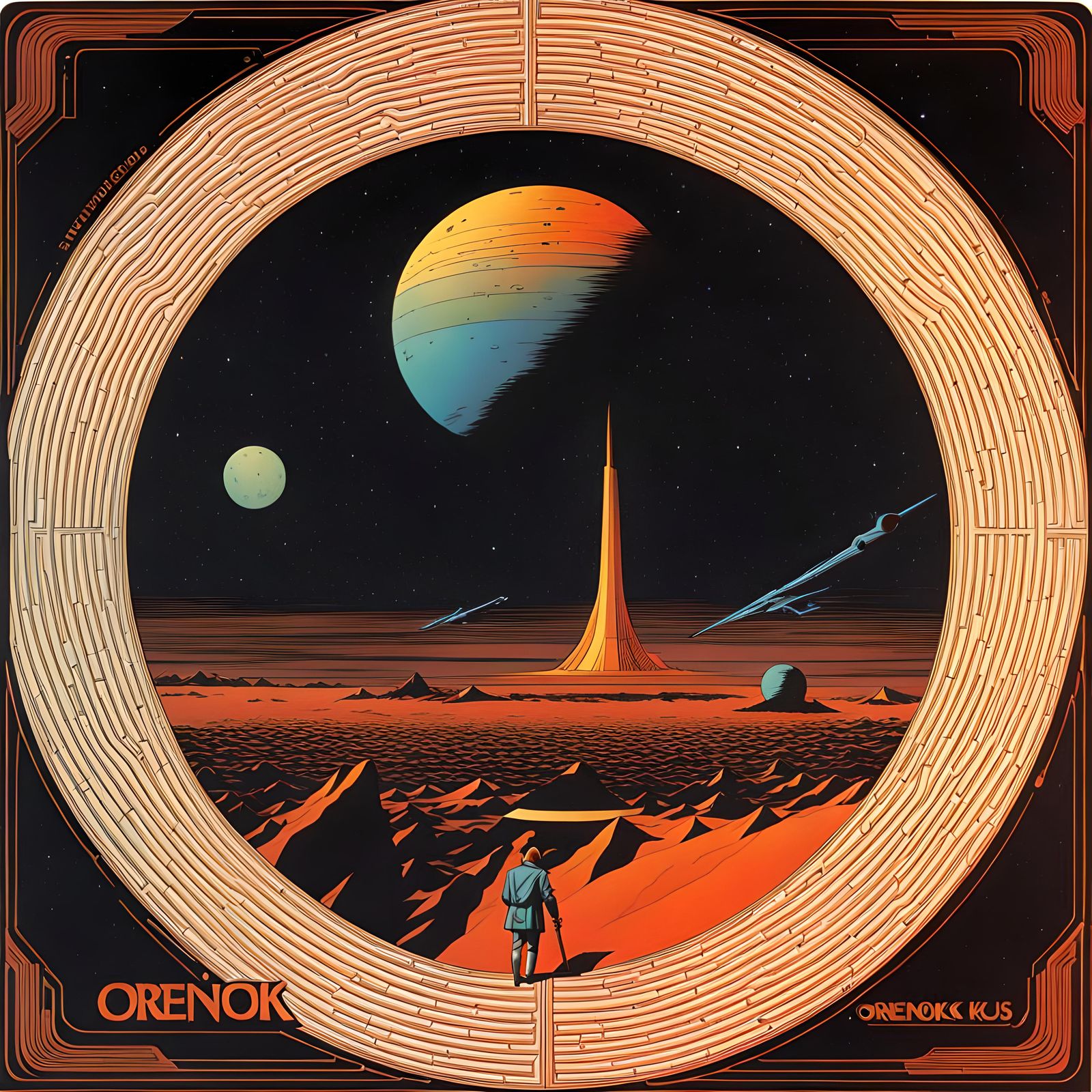 Orenok Album Cover in Moebius Style