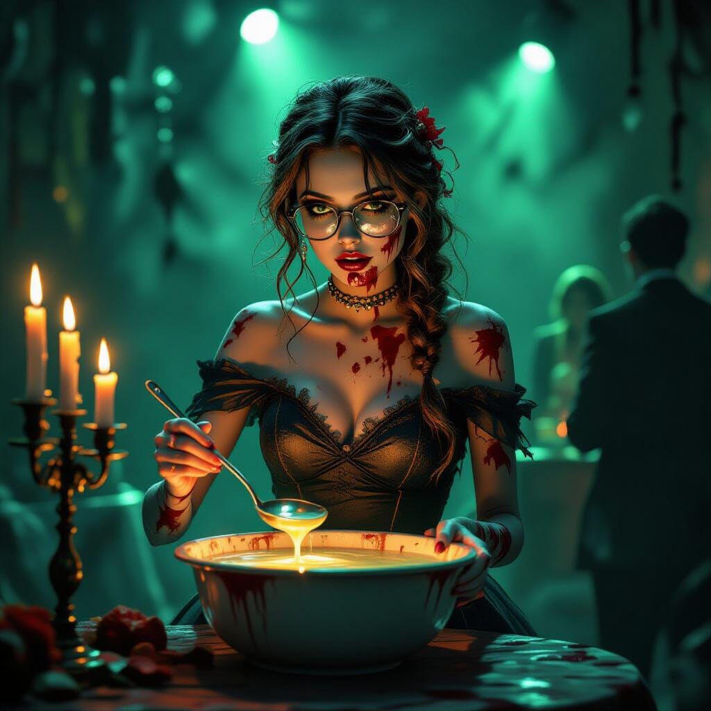 Nerdy Zombie Girl at Apocalypse Prom