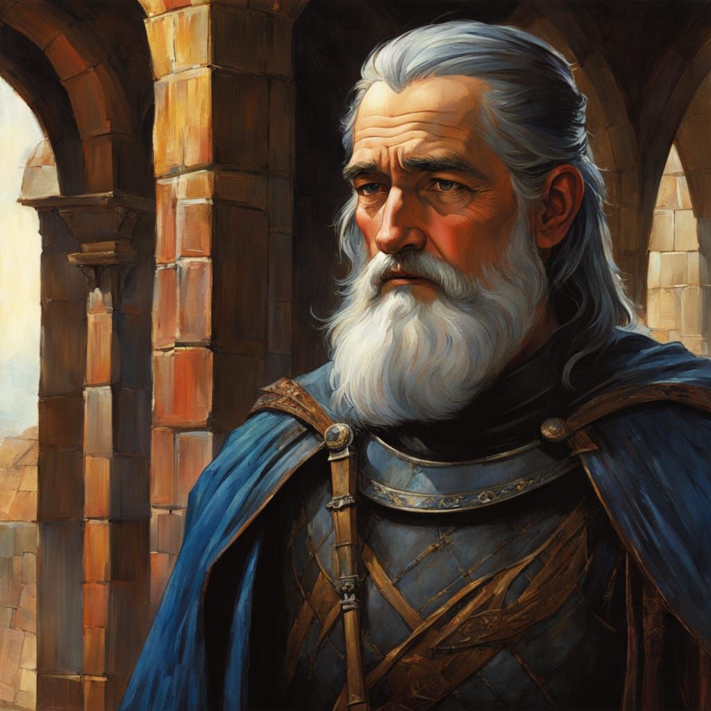 Medieval Knight in Chiaroscuro Lighting