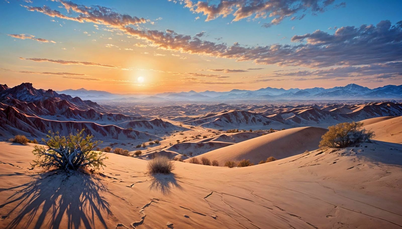 Desert Dawn in Oil-Color Glazing Technique