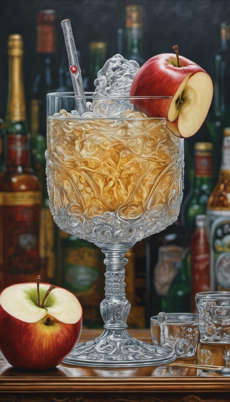 fizzy apple cocktail