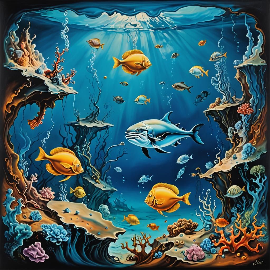 Surreal Underwater Sealife Inspired by Salvador Dali