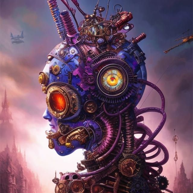 Steampunk Revolution: Photorealistic Digital Art in 8K