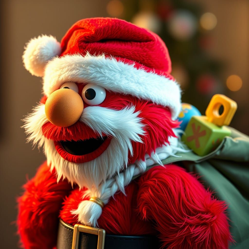 Jolly Muppet Santa Brings Joyful Toys