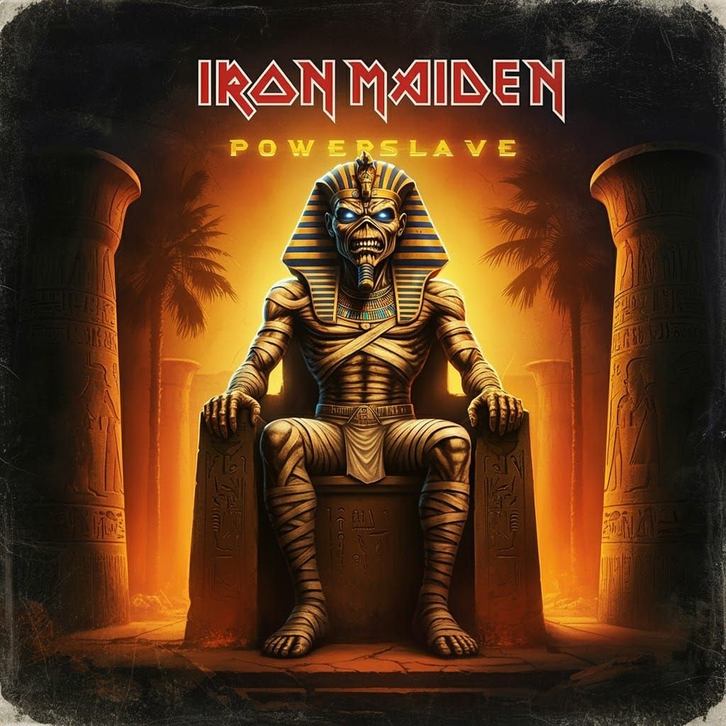 Iron Maiden's Powerslave Album Cover Art