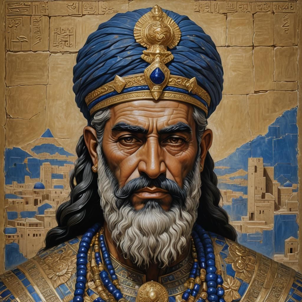 Ancient Shadow Demon in Mesopotamian Splendor