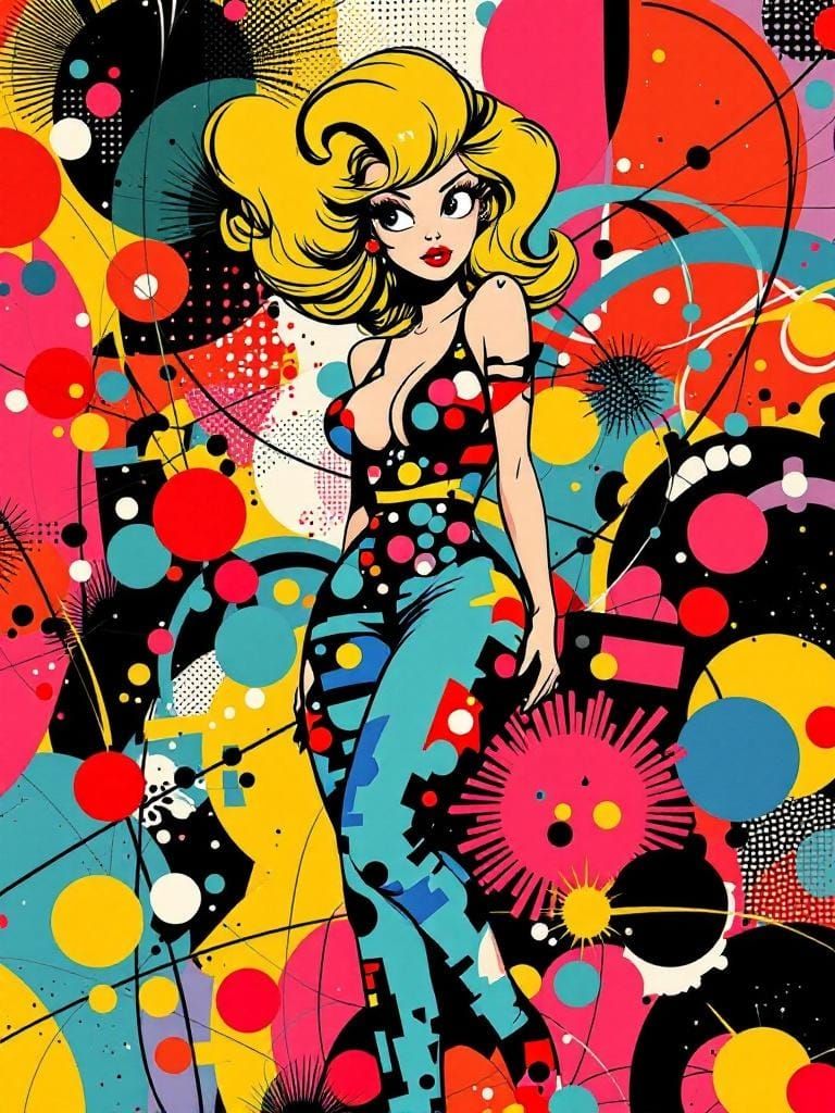 1950s Pin-Up in Groening, Murakami, and Jones Style