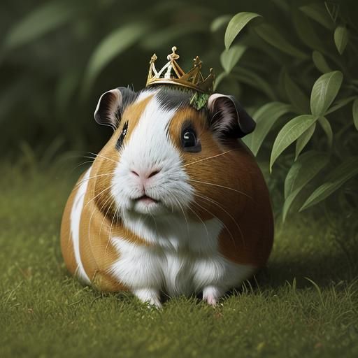Guinea Pig with Crown: Fine Art Photography