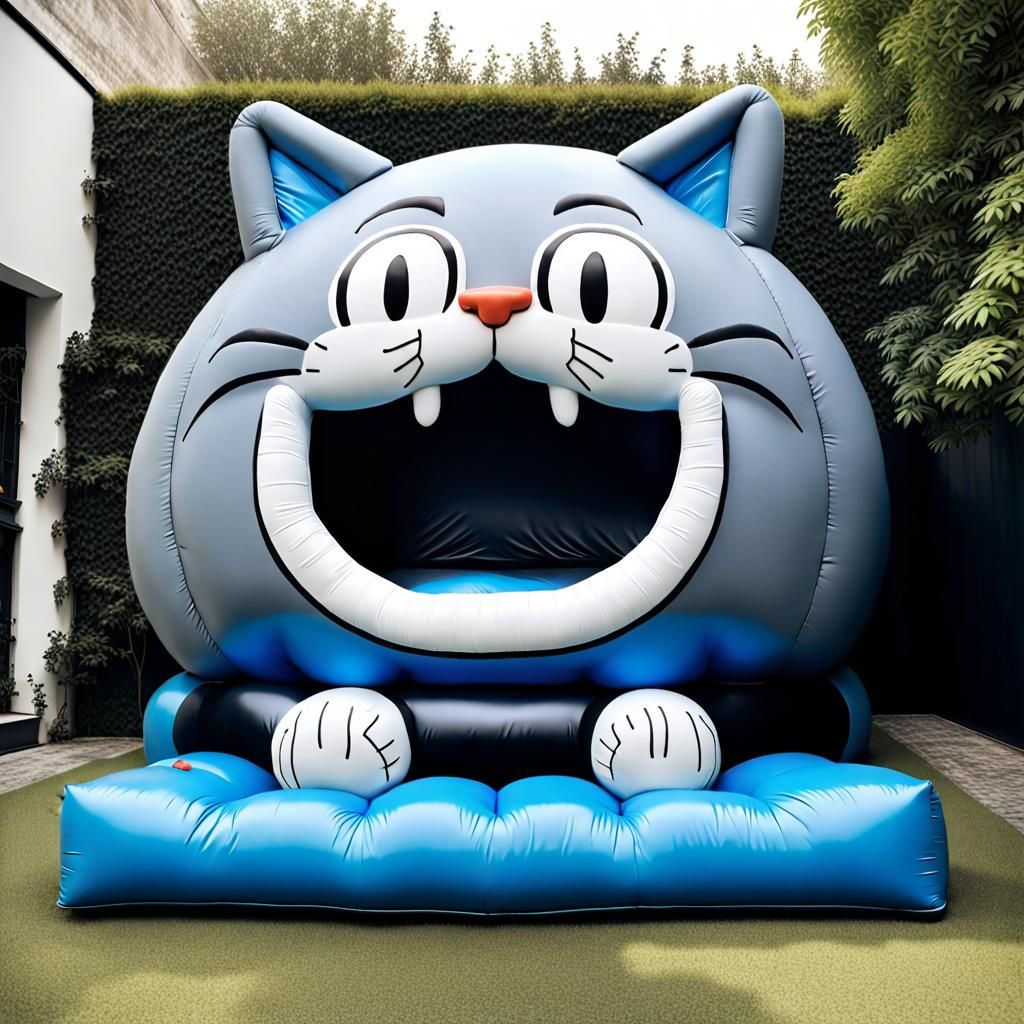 Cat Bouncy Castle Inspired by Pop Surrealism