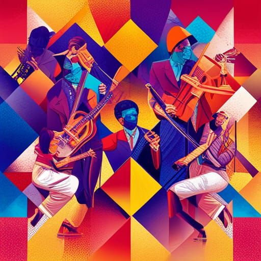 Enrique Linch Boogaloo Orchestra Salsa Dance Poster in Pop A...