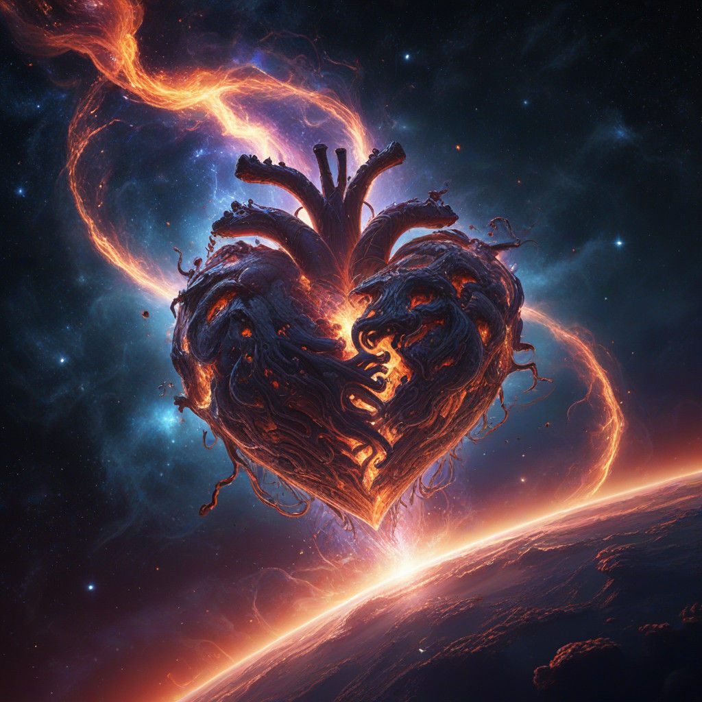 Majestic Heart of the Universe in Vibrant Cosmic Colors