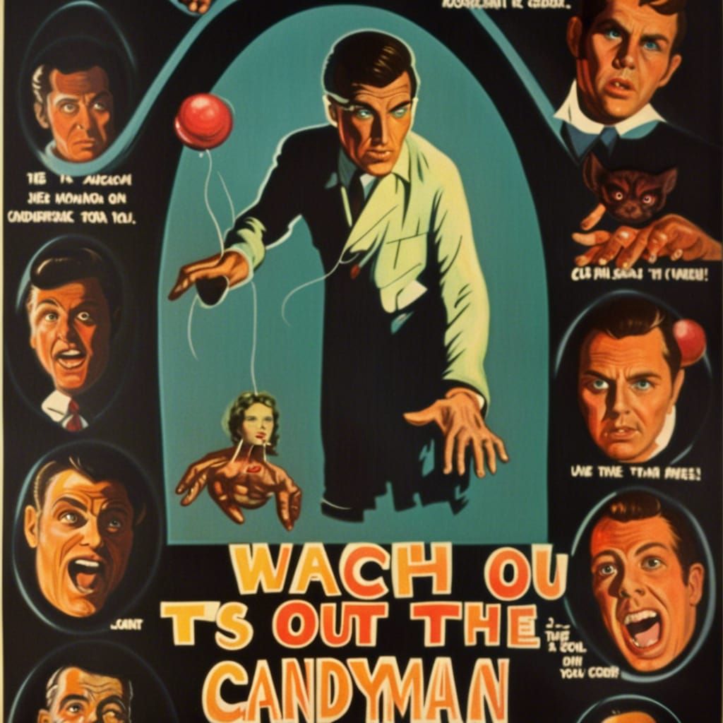 Vintage Horror Movie Poster: "The Candyman"