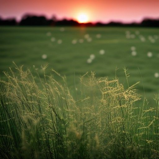 Golden Hay Field in Natural Light, Photography