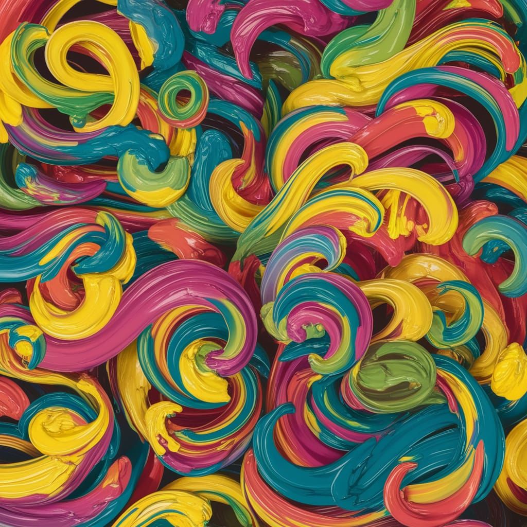Vibrant Abstract Art in Thick Impasto