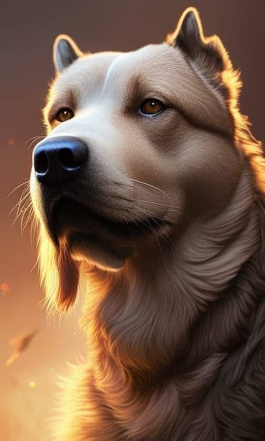 Majestic Rajapalayam Dog Portrait in Pixar Style