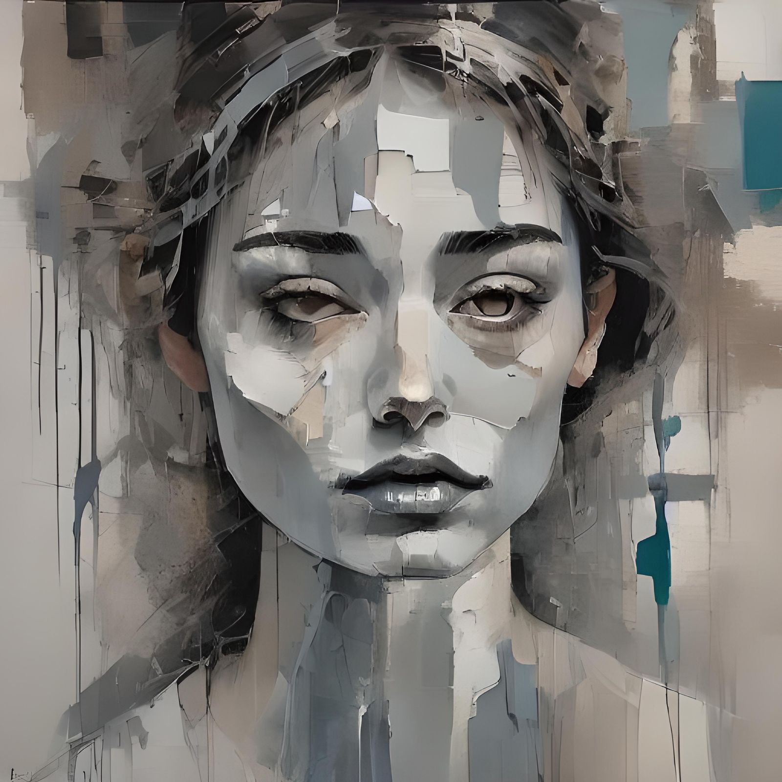 Inky Portrait of a Crestfallen Queen