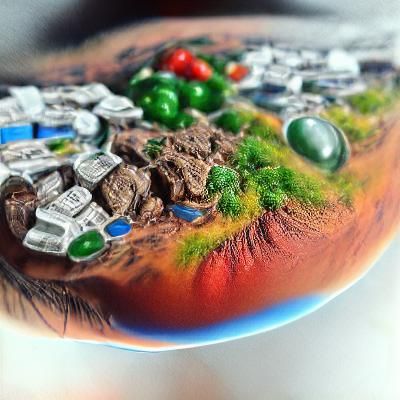 Hyperrealistic 3D Rendering of Terraformed Mars