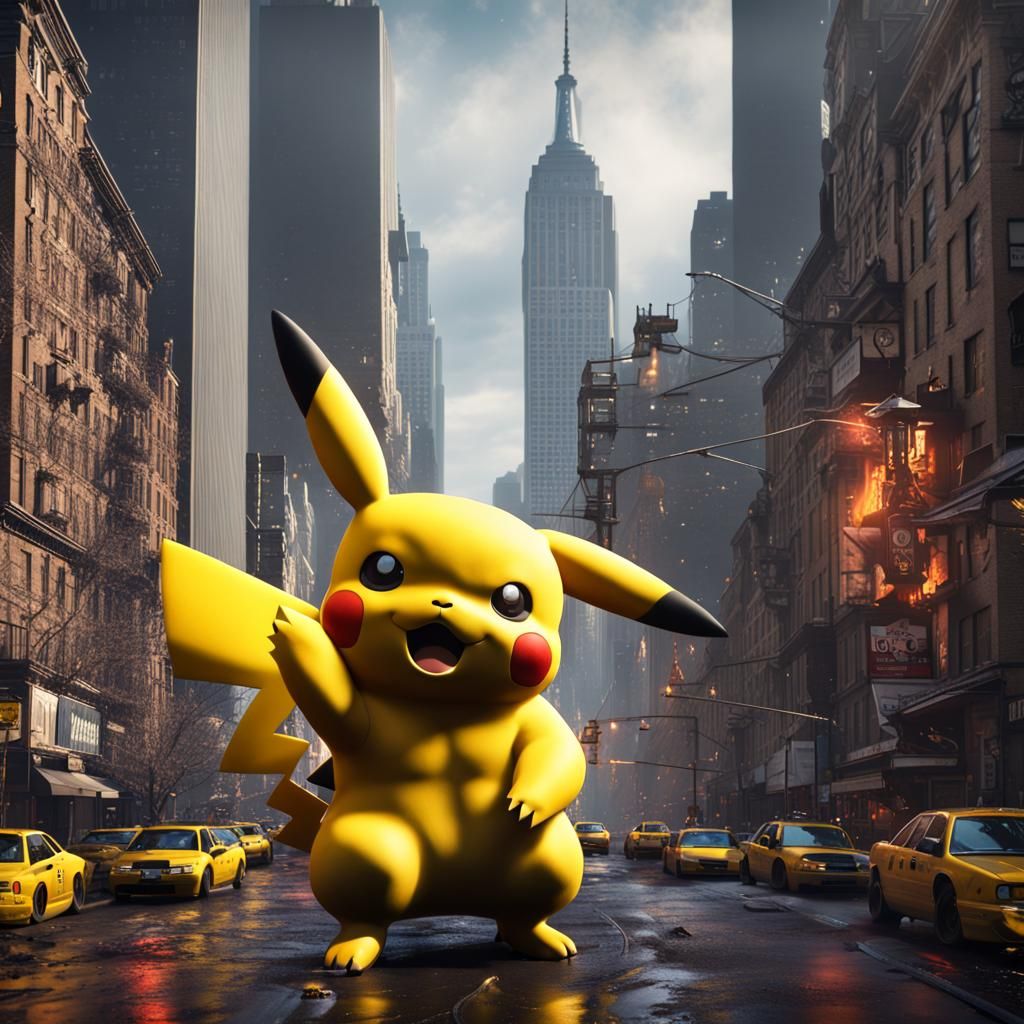 Giant Pikachu's Rampage Through Manhattan