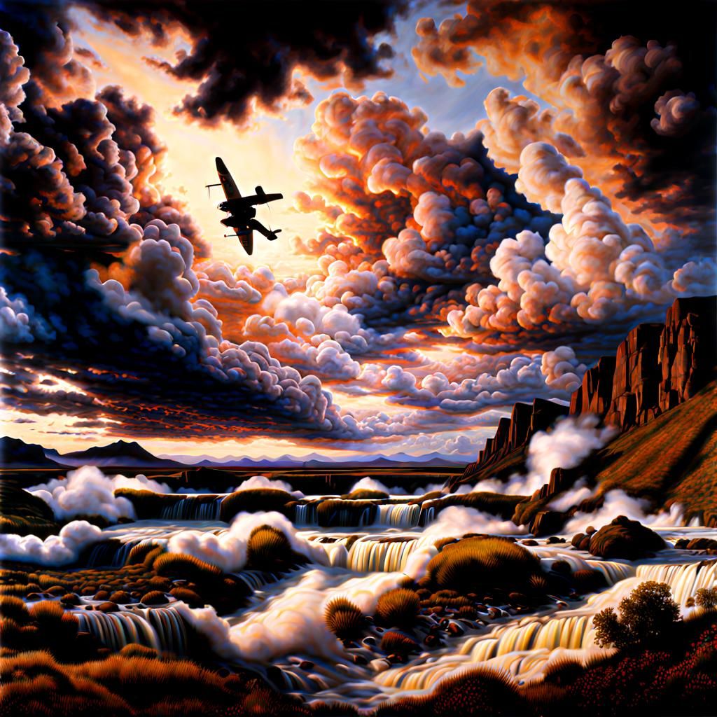 Photorealistic Countryside Landscape in Expressionist Style